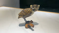 Statue décorative hibou 25 x 12 x 30 cm en résine marron style rustique